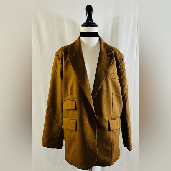 Korean Brown Blazer - Picture 1 of 7